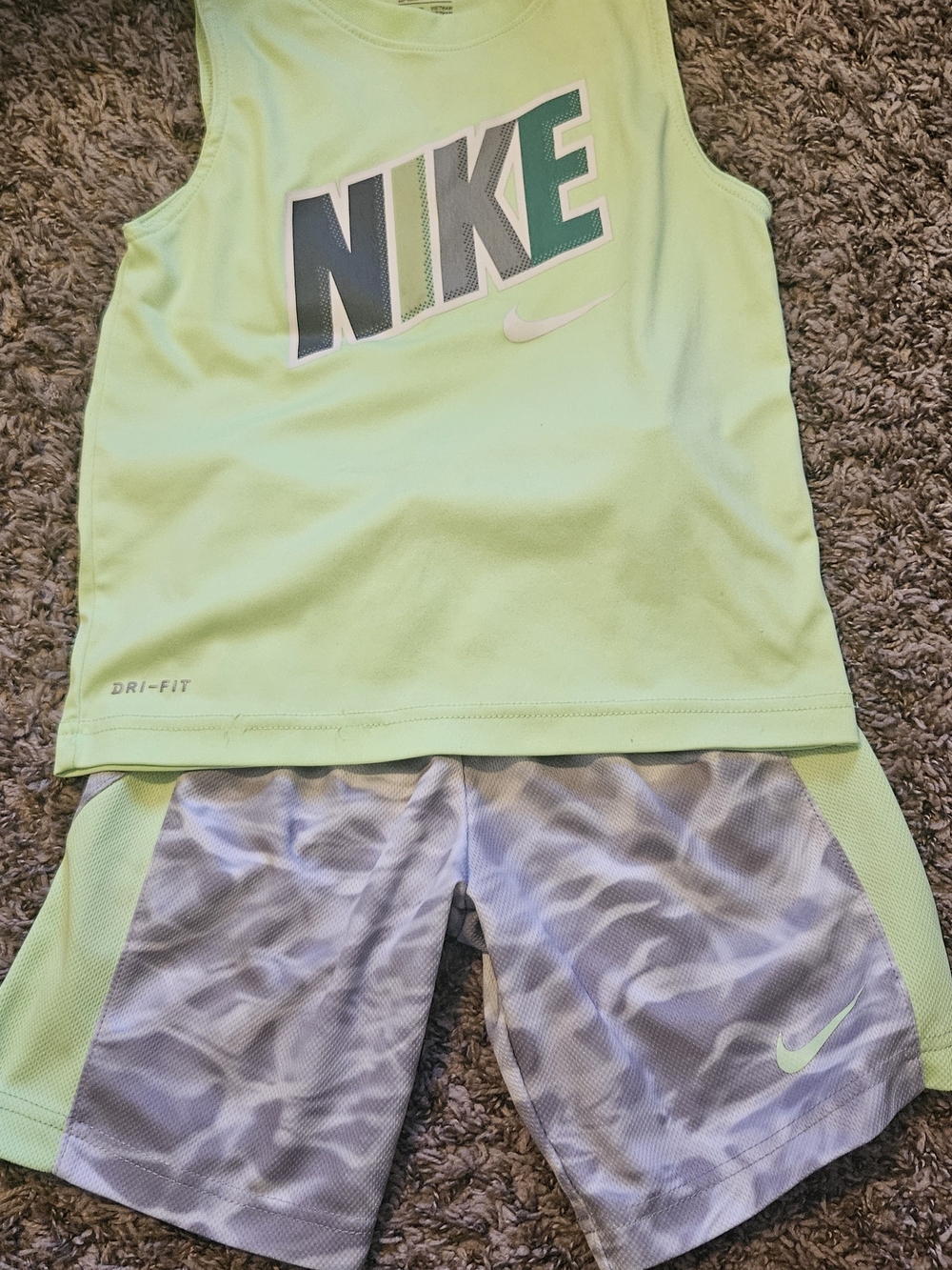 Nike Boy's Mint Green Athletic Short Set
